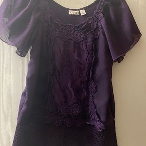 Purple lace design ladies top